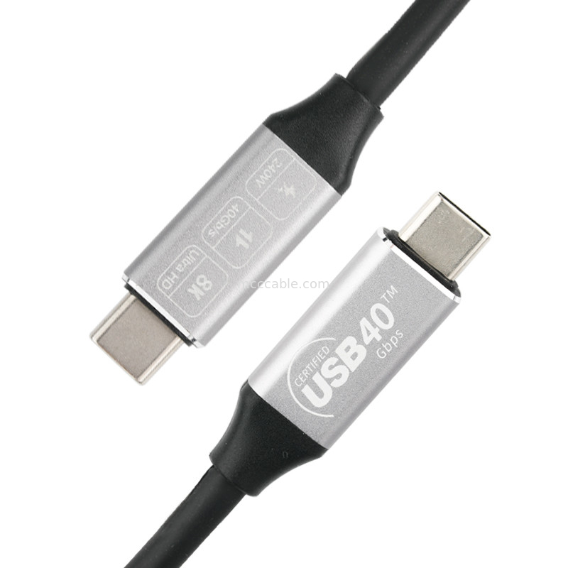 De kabel van de hoge snelheids usb uitbreiding, USB type-C aan USB type-C 4,0, 40Gbps