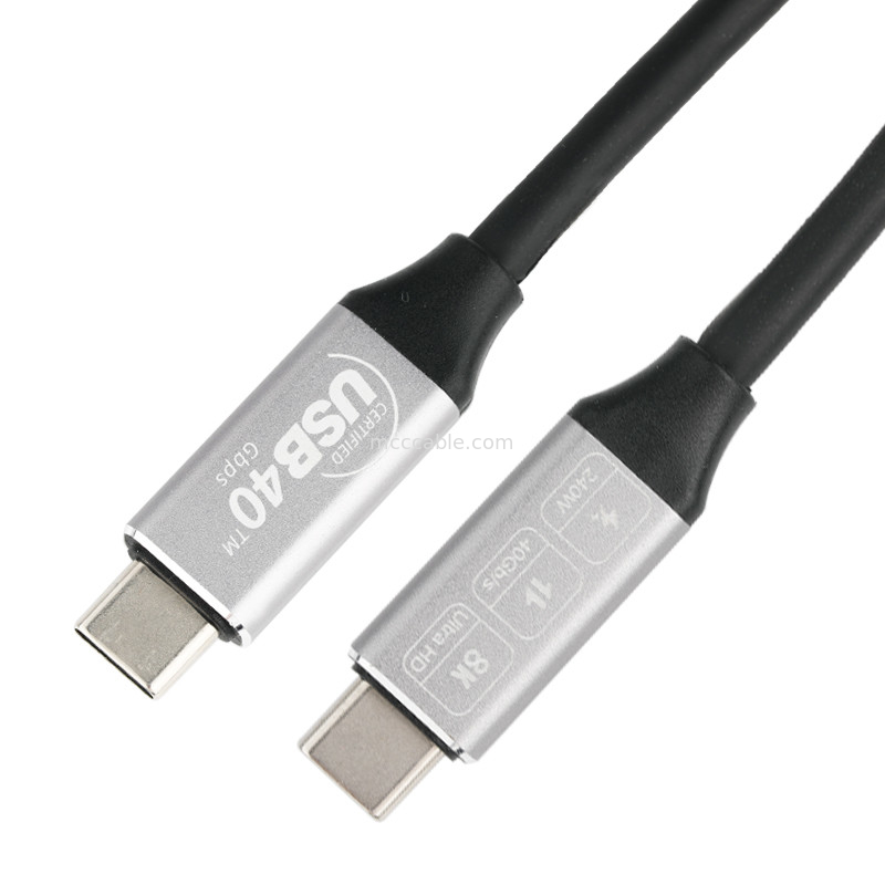 De kabel van de hoge snelheids usb uitbreiding, USB type-C aan USB type-C 4,0, 40Gbps