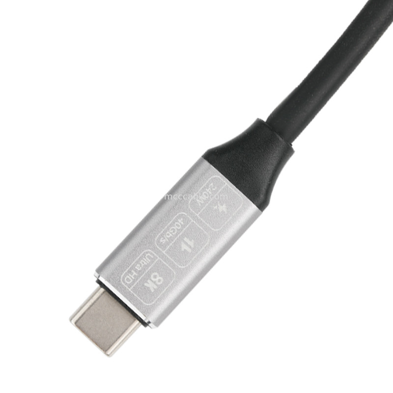De kabel van de hoge snelheids usb uitbreiding, USB type-C aan USB type-C 4,0, 40Gbps