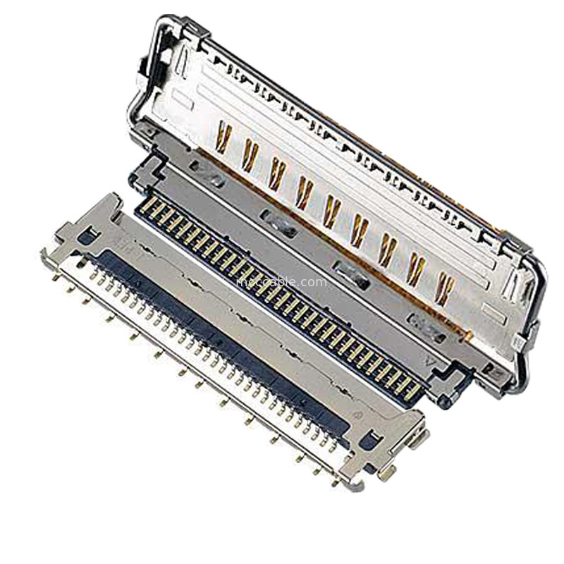VS II 20846-020T 030T 040T 0,5 mm tussenlaag, horizontale paring micro-coaxiale connector