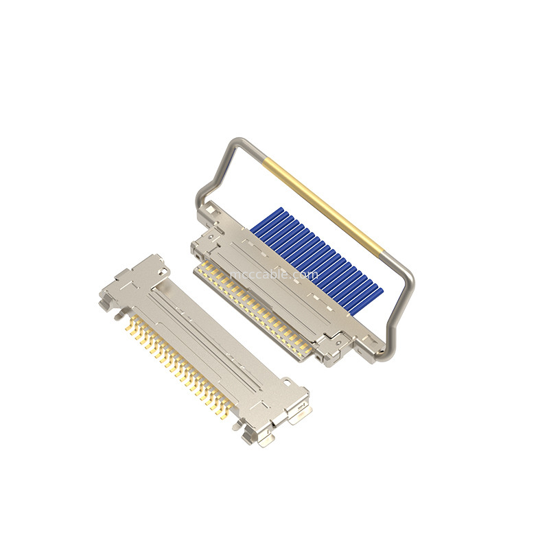 Micro coaxiale kabel 20846-040T-01 Volledig afgeschermd met mechanisch slot lvds 40 pin connector kabel