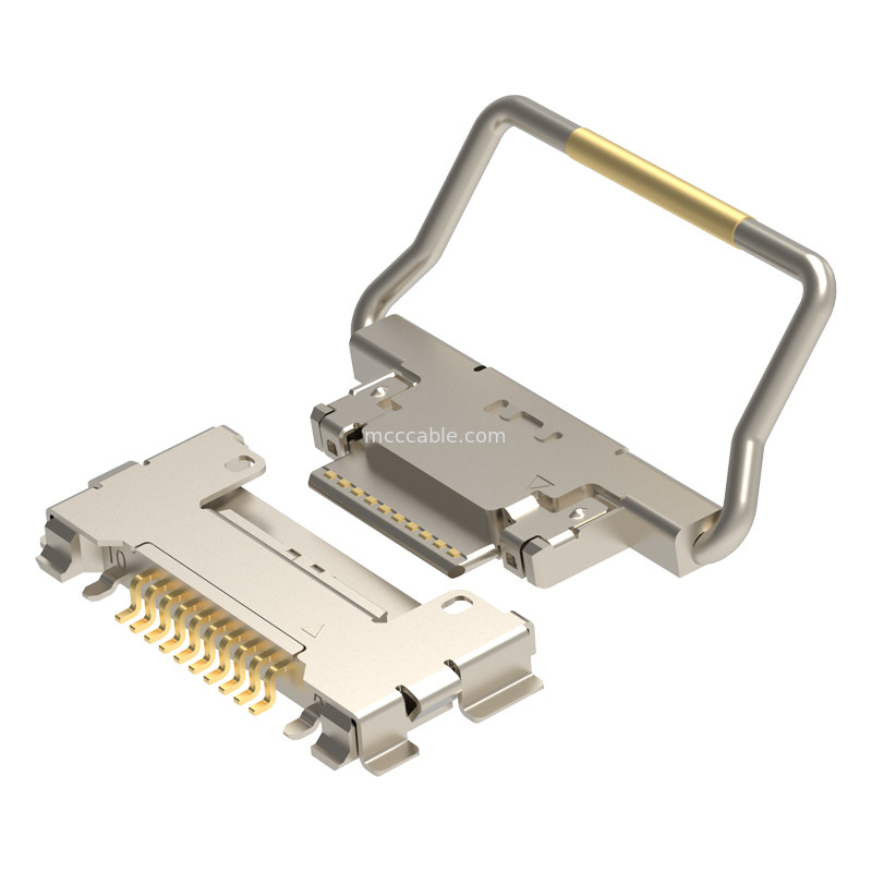 10p 20633-310T-01S Micro-koaxiale aansluiting met mechanisch slot Plug voor micro-koaxiale kabel assemblage