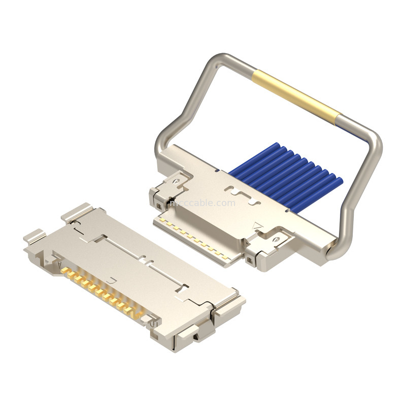 10p 20633-310T-01S Micro-koaxiale aansluiting met mechanisch slot Plug voor micro-koaxiale kabel assemblage
