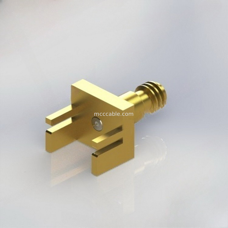 OEM het Messing 1mm Coaxiale Schakelaar van rf met .009“ speldt 110 GHz voor Gemengde Technologie-PCB