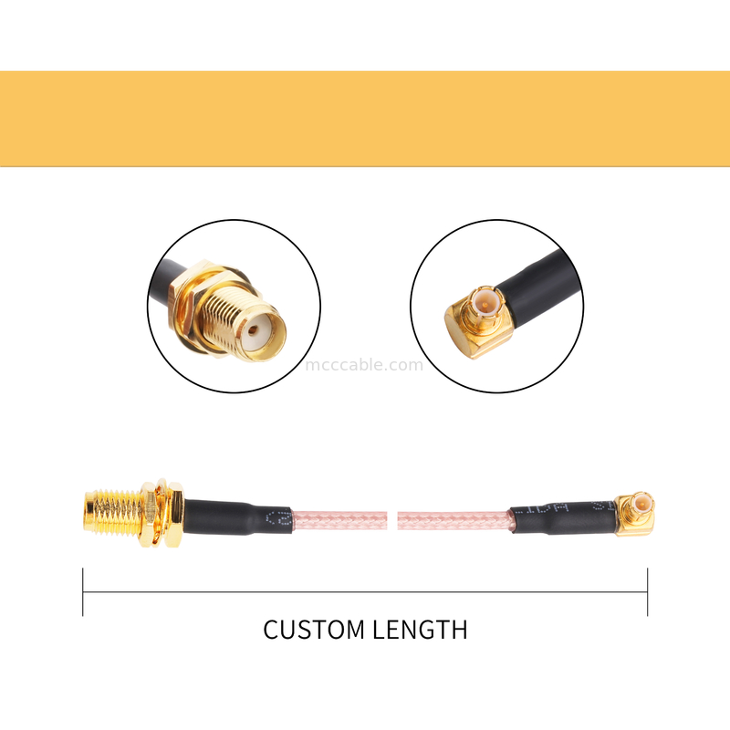 Rg316 de Coaxiale Kabel van de Kabelassemblage aan Rf-de kabel van de Schakelaarrohs samtec hoge snelheid