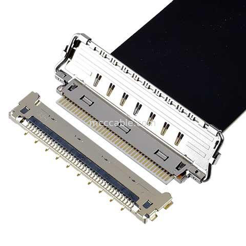 Paringsrichting Horizontaal 20856-050T-01 FFC Coaxkabel 50P 0,4 mm toonhoogte op maat OEM/ODM
