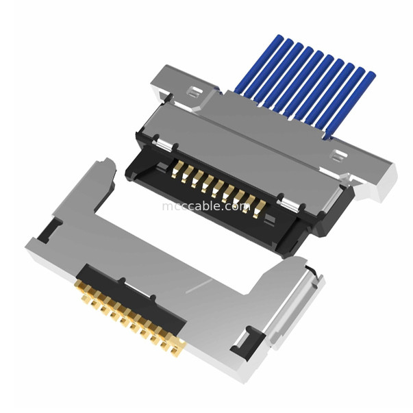 20345-010T-32R 20347-310T-12R 0,5 mm pitch, horizontale paring type micro-coaxiale connector