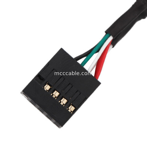 HSG 100mm van de de Uitrustingskabel van de Lengtedraad de Assemblage 2×5 Pin Black To phd-2×5P