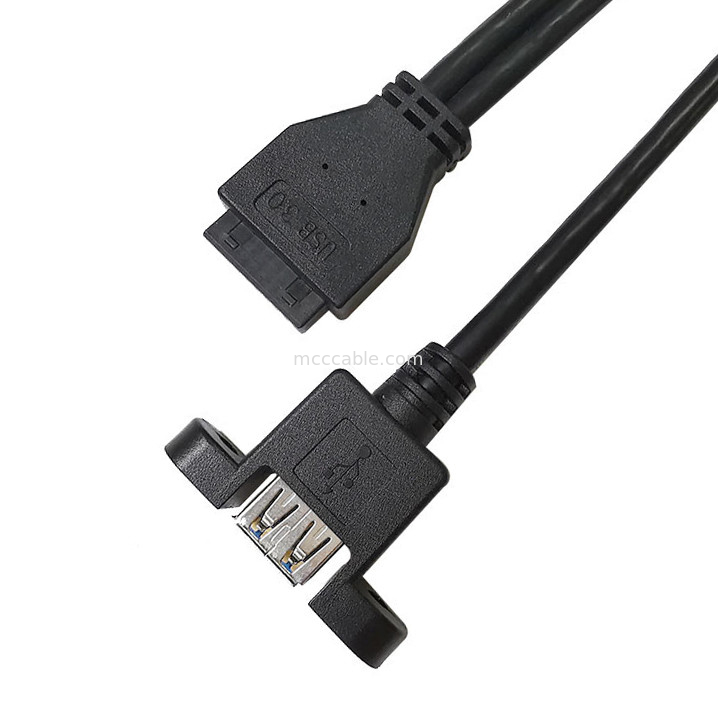 USB 3,0 Comité zet A x2 aan 20 Pin Header Motherboard Custom Wire Uitrusting op