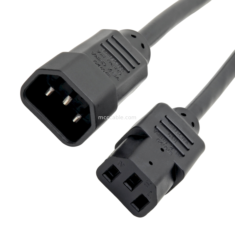 C13 tot C14 10a 250v stroomkabel 18 Awg C14 Mates met een C13 stopcontact