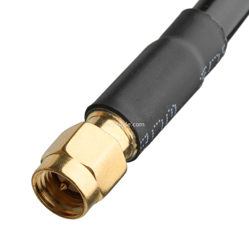 RF-connector Lmr-240 Low Loss RF-kabel Zwart Sma Mannelijke rechte aansluiting naar N Mannelijke aansluiting Rechte hoek aansluiting