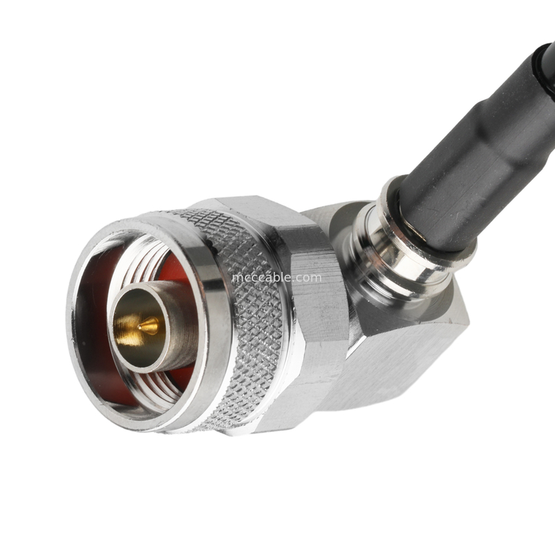 RF-connector Lmr-240 Low Loss RF-kabel Zwart Sma Mannelijke rechte aansluiting naar N Mannelijke aansluiting Rechte hoek aansluiting