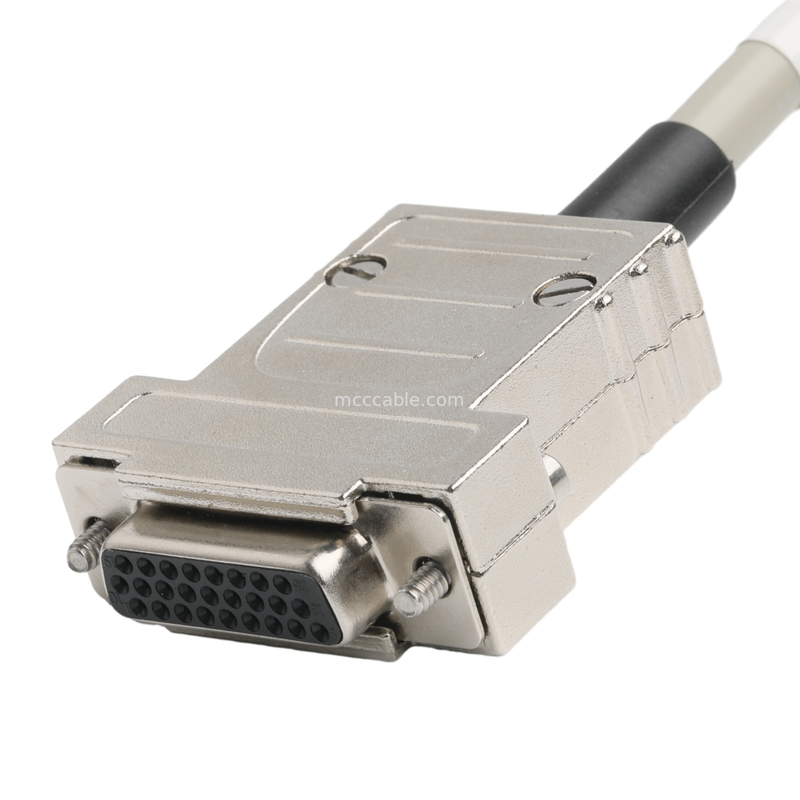 Hd D-Sub naar Mdr Plug Connector Kabel 14p*28 Awg Od 7.0mm Beige PVC Jack