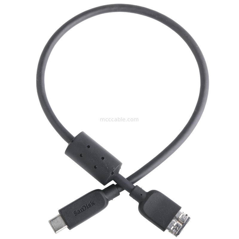 Rohs External Hard Drive Kabel USB-C naar Micro USB 3.1 Gen 2 10 Gbps Lengte Aanpassen