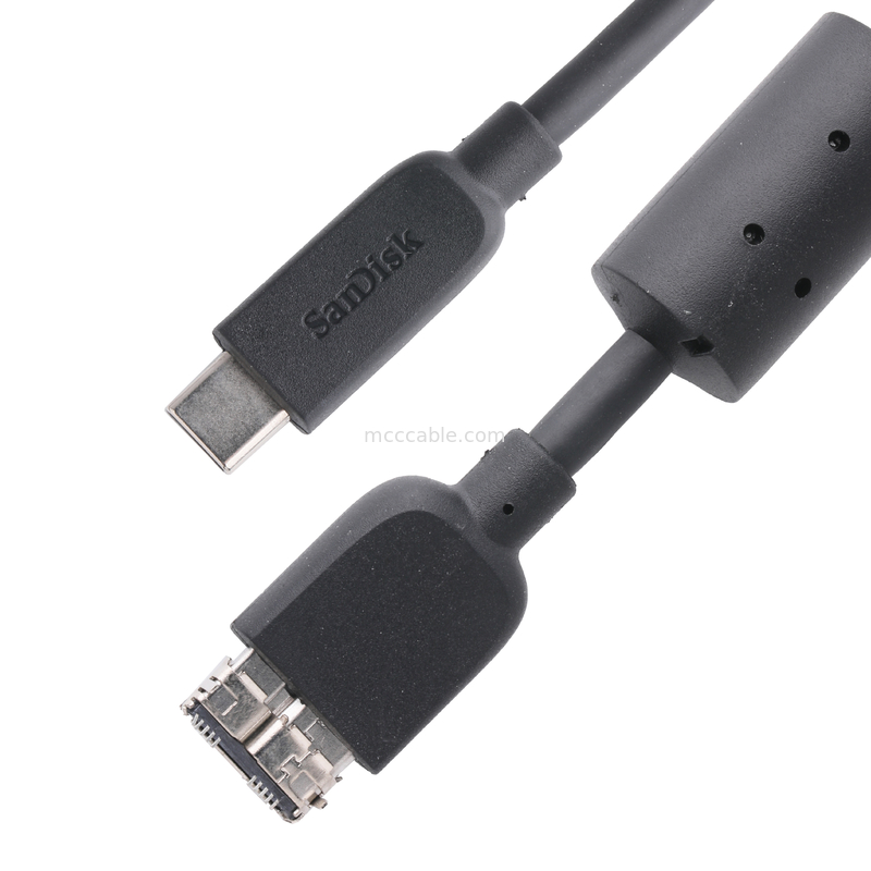 Rohs External Hard Drive Kabel USB-C naar Micro USB 3.1 Gen 2 10 Gbps Lengte Aanpassen