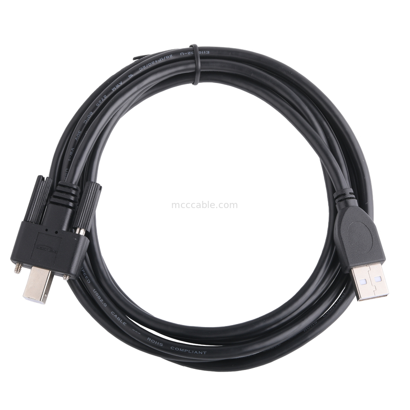 UL Printer Connector Cable Usb 2.0 Type A tot Type B Vergrendeling