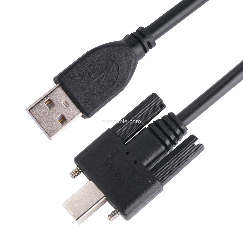 UL Printer Connector Cable Usb 2.0 Type A tot Type B Vergrendeling