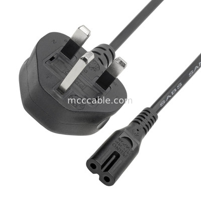 Rohs elektrische stroomkabel Bs1363 naar C7 2.5a 6 ft 220v binnenshuis