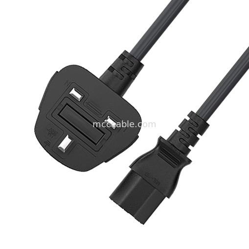 C13 To Uk Plug Power Cord Bs1363 18awg 250v Lengte Geschikt voor de meeste computers, printers en andere apparaten