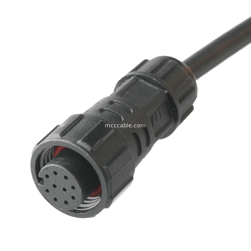 IP67 waterdicht connector M16 Vrouwelijk tot SH1.0 9P UL 2464 28AWG*4PR+AEB Kabel ROHS