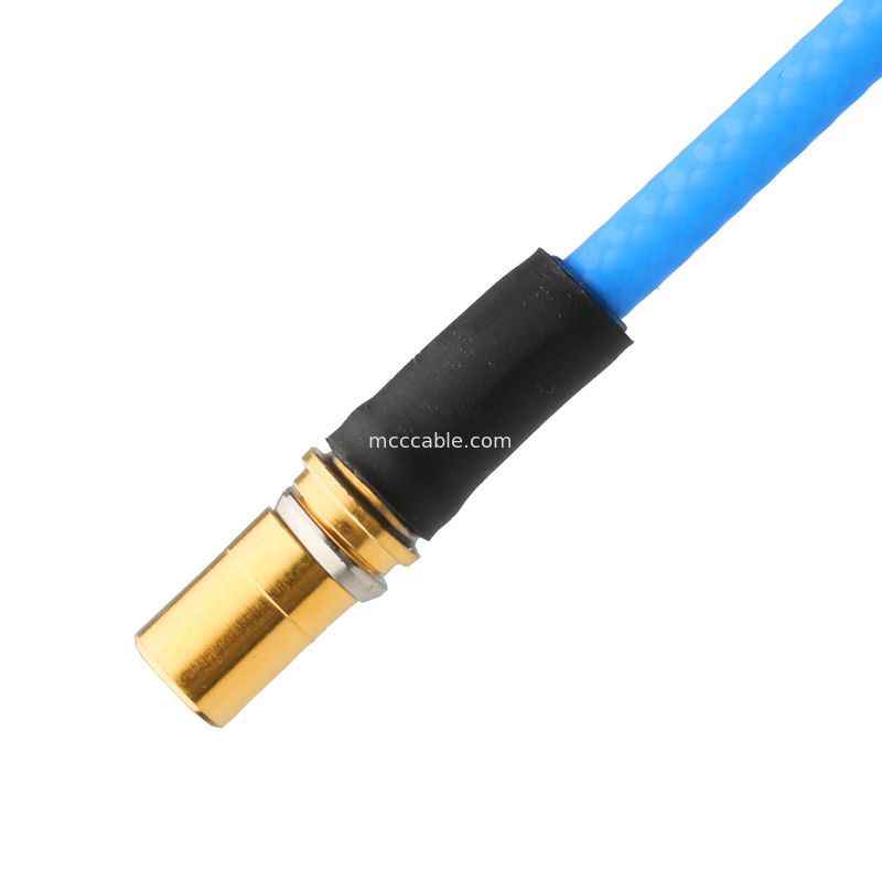 RF-connector Low PIM Coaxial Cable Assemblies Flexible TFT-5G-402 Dubbel afgeschermd met blauwe FEP-jas