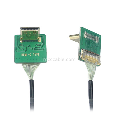 Mini Hdmi Elbow Head Hd Cable Adapter mini Hdmi-C2 naar 20525-020E-02 naar Board Side Connector pitch 0.4mm