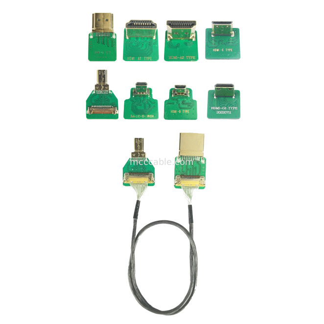 Mini Hdmi Elbow Head Hd Cable Adapter mini Hdmi-C2 naar 20525-020E-02 naar Board Side Connector pitch 0.4mm