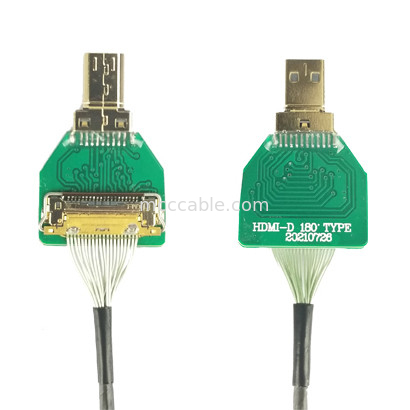MIPI Connector Adapters OEM ODM HDMI Kabel Adapter Micro Straight Head HDMI-D-180° tot 20454-220-02 20455 20453