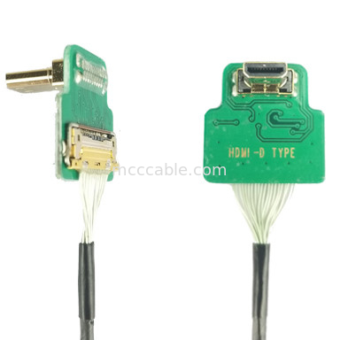 MIPI Connector Adapters ROHS HDMI-D Adapter Micro Elbow Head HDMI-D tot 20454-220-02 20455 20453