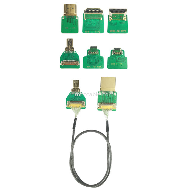 MIPI Connector Adapters ROHS HDMI-D Adapter Micro Elbow Head HDMI-D tot 20454-220-02 20455 20453