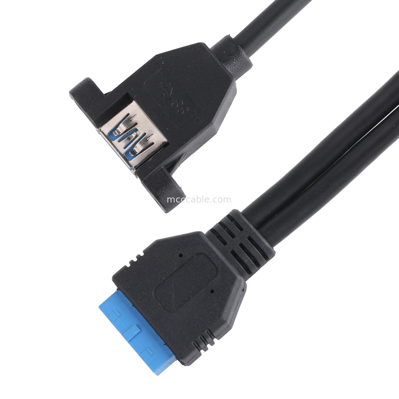 USB 3.0 Front Panel Moederbord 19/20 Pin Cable To USB Vrouwelijke Splitter Adapter Extension Connector