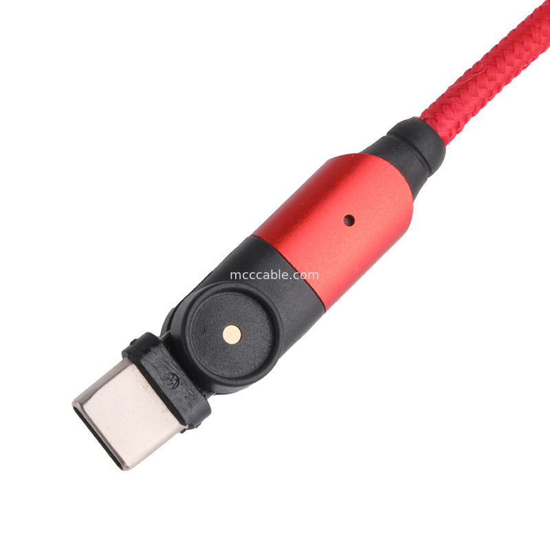 180 graden rotatie USB 3.0 type A tot type C kabel 1.5m Aluminium schelp opladen