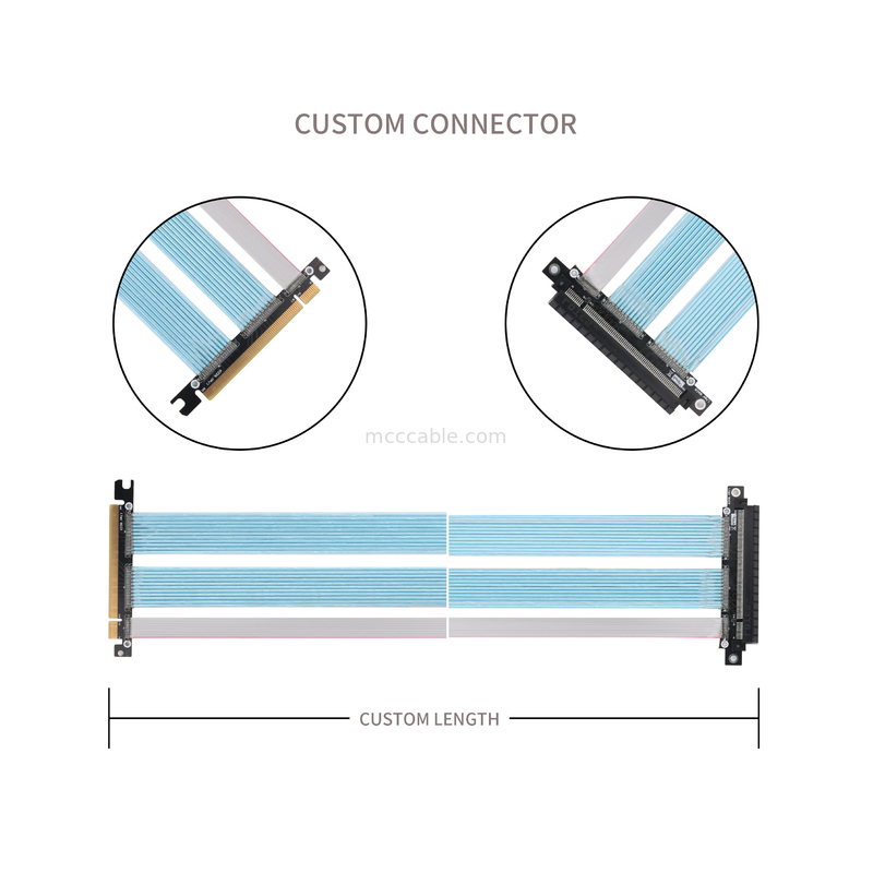 PCB Extremely Fine Coaxial Cable PCIE Graphics Computer Graphics Card Extension Adapter Cable