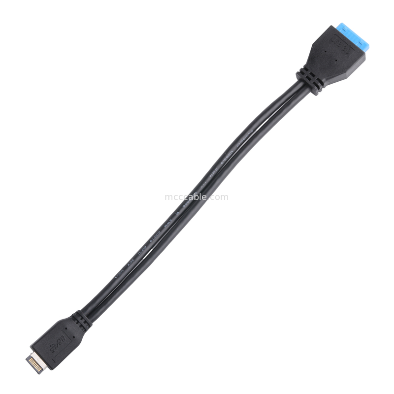 Computermoederbordstroomkabel USB 3.1 Type-E Mannelijke naar IDC20P Mannelijke adapterkabel 20-pin verlengkabel
