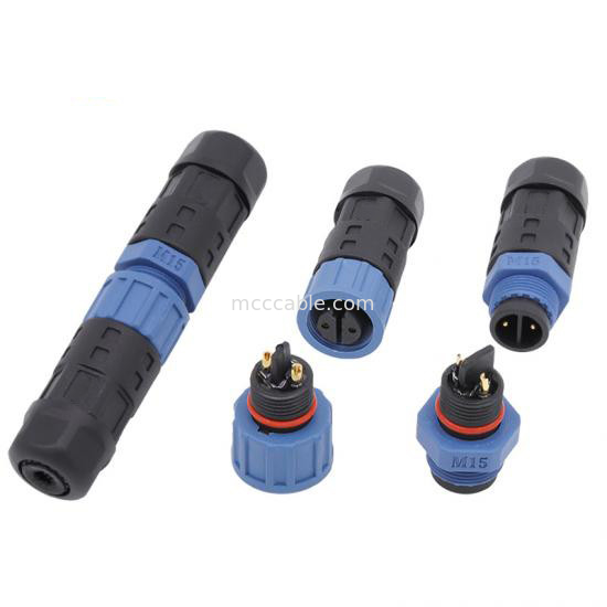 M15 Industrial 2, 3 Pin Circular Connector M15 Solder Type Assembly Connector Waterdicht IP67