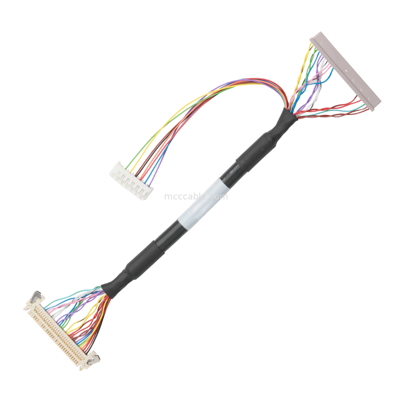 LCD-moederbordkabel JAE FI-X30HL 30P tot DF14-30P en JST ERH-7P gecombineerde kabelconnectoren