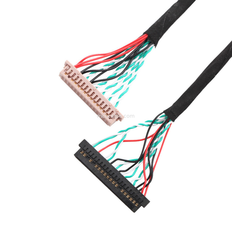 30 de Assemblage WL1258h-20P van de Speldlvds Kabel AAN UREN df13-2 lvds vertoningsschakelaar