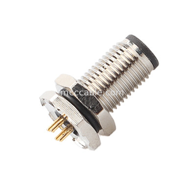 Circulaire connector M5 code-A waterdichte serie panel flens PCB Mannelijke stopcontact Ondersteuning 3-kern en 4-kern aanpassing IP67
