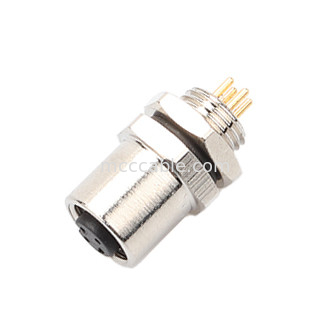 M5 Code-A Vrouwelijke connector 4Pin Panel Flange PCB Socket IP67 Circulaire interface type A
