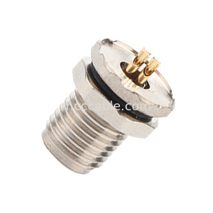Industriële cirkelvormige waterdichte connector M5 Code-A 4Pin Panel Flange PCB Vrouwelijke stopcontact IP67