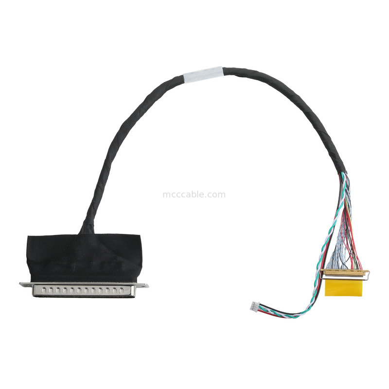 LVDS-kabelassemblage D-SUB Man tot Molex 51021-0400 En 20453-240T-01 Draadverbinding OEM/ODM
