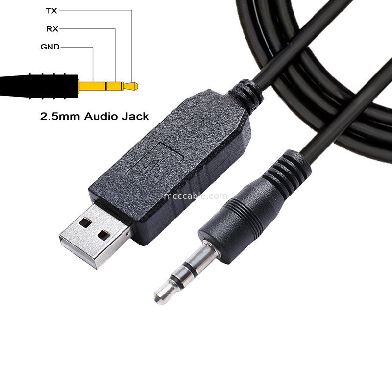 FTDI-chip TTL-232R-3V3-AJ USB tot TTL-seriekabel 3,5 mm 2,5 mm Audio Jack Specificaties Custom Harness