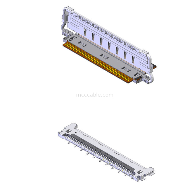Paringsrichting Horizontaal 20856-050T-01 FFC Coaxkabel 50P 0,4 mm toonhoogte op maat OEM/ODM