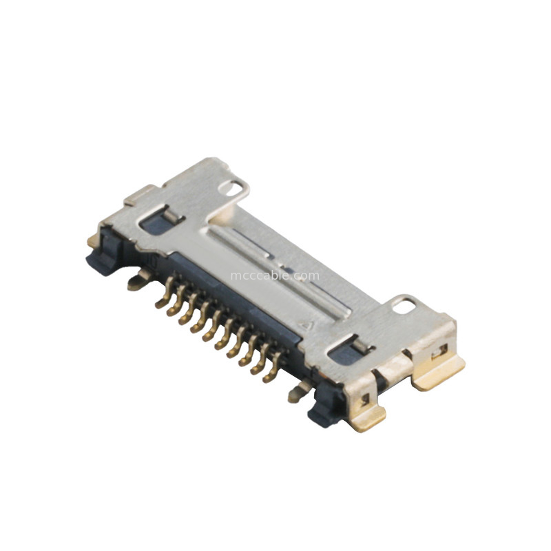 20633 Series 20Gbps/ Lane 20525-210E-02 Micro Coaxial Connector 0.4mm Pitch Plate Eindzitjes