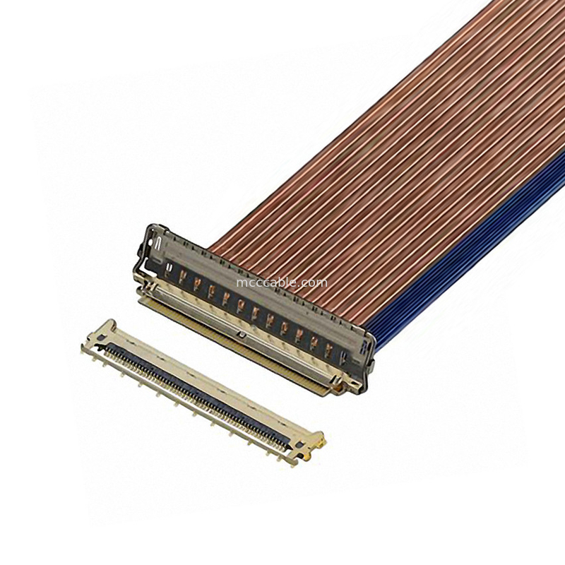60P EDP Kabel 20790-060E-02 0,4 mm Pitch Horizontale paring type micro-coaxiale connector