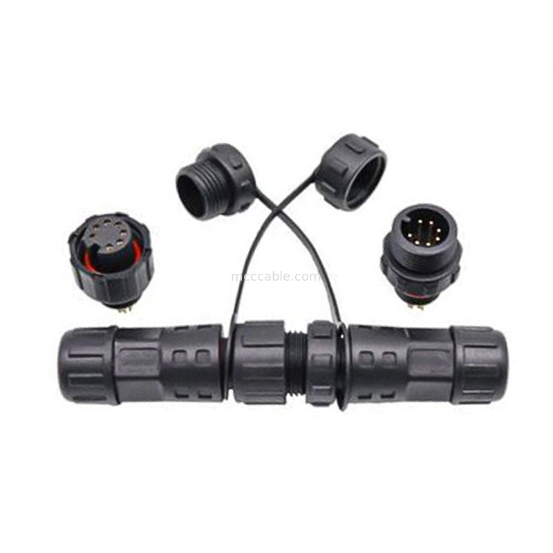 industriële kwaliteit waterdicht 8 pin cirkelvormige connector M12 Vrouwelijke gegoten kabel lvds display connector