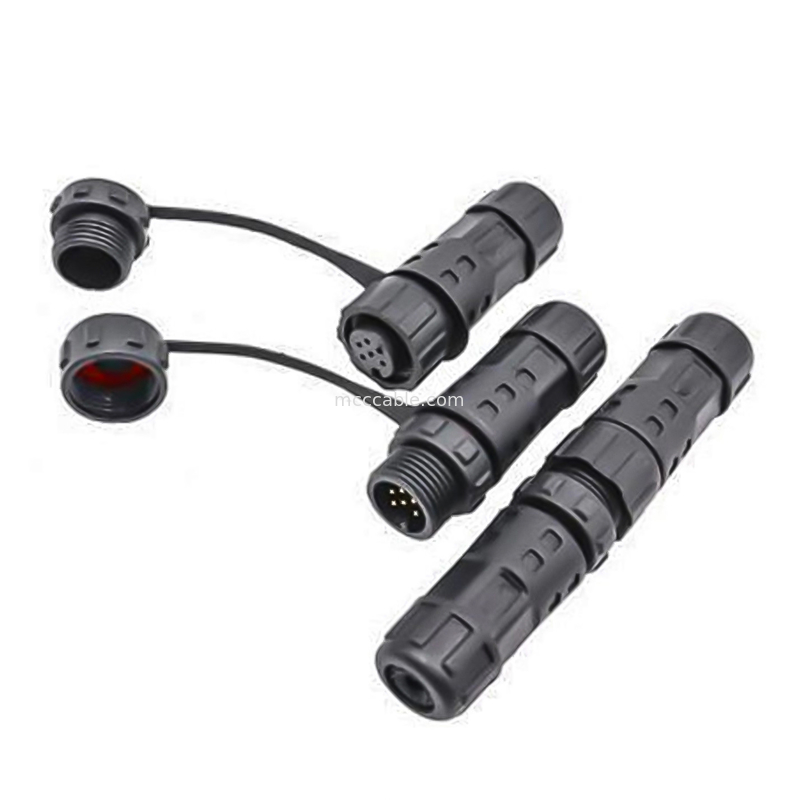 industriële kwaliteit waterdicht 8 pin cirkelvormige connector M12 Vrouwelijke gegoten kabel lvds display connector