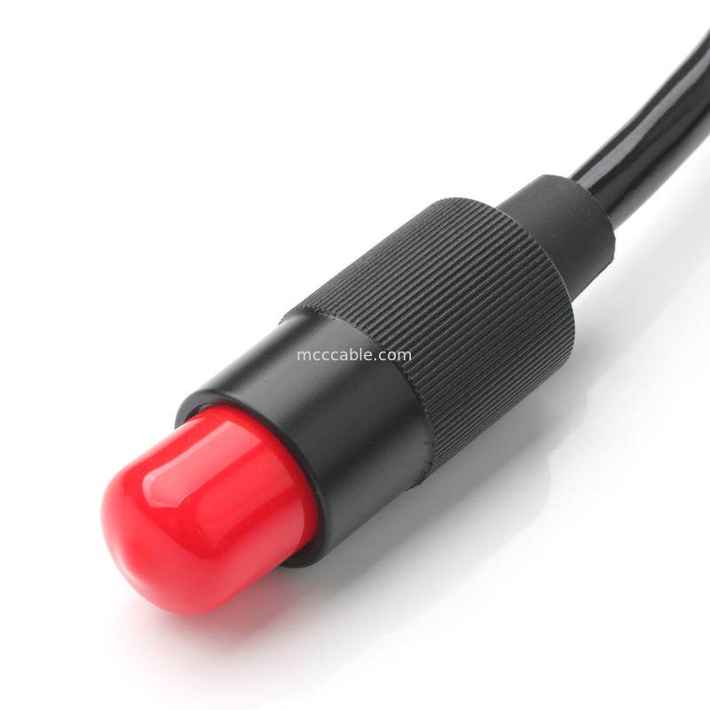 4-kern stroomkabel assemblage 2-pin connector 600V 125°C met warmte krimpbuis