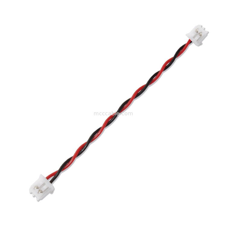 JST-Draaduitrusting xhp-2 de Zwarte Rode 2P Gelijmde Kabel van de Schakelaarkabel 22AWG UL1007