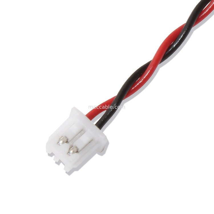 JST-Draaduitrusting xhp-2 de Zwarte Rode 2P Gelijmde Kabel van de Schakelaarkabel 22AWG UL1007